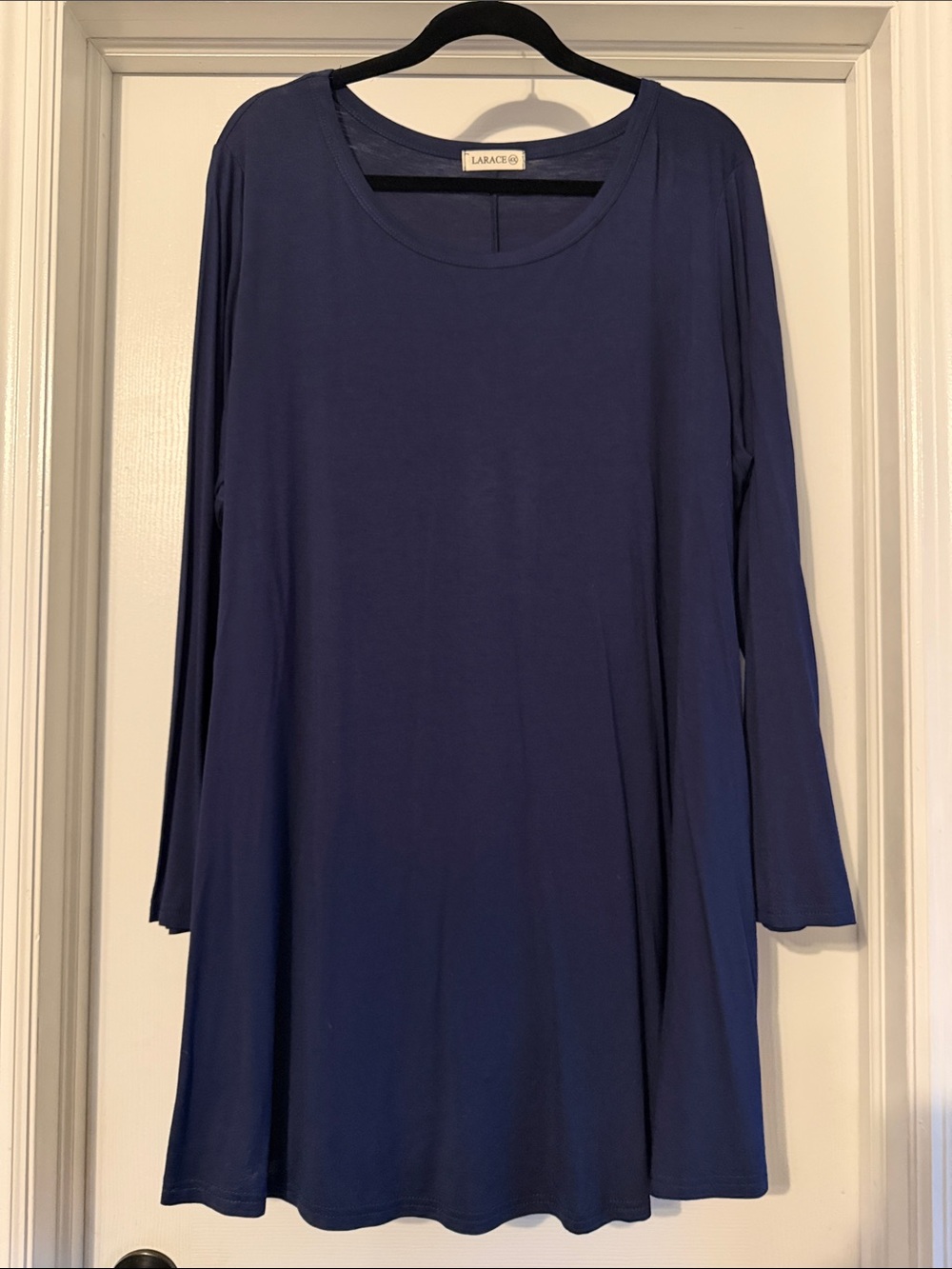 LARACE Navy Long-Sleeve A-Line Tunic